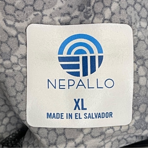 NEPALLO Men's Trophy Sun Protection Silver Black Print Long-Sleeve Tee Sz XL - Picture 11 of 13